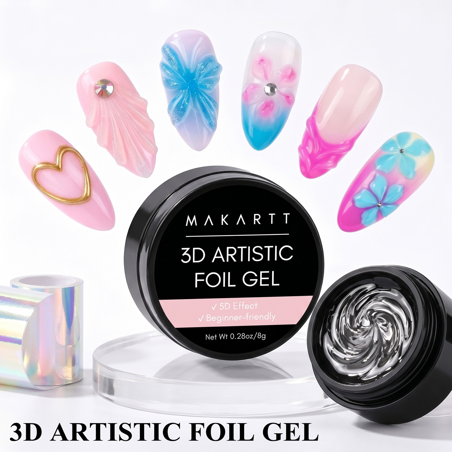 마카트 3D 네일 젤 8ml 네일 포일 글루 트랜스퍼  - Uv Led Lamp Nail 리뷰 및 가격