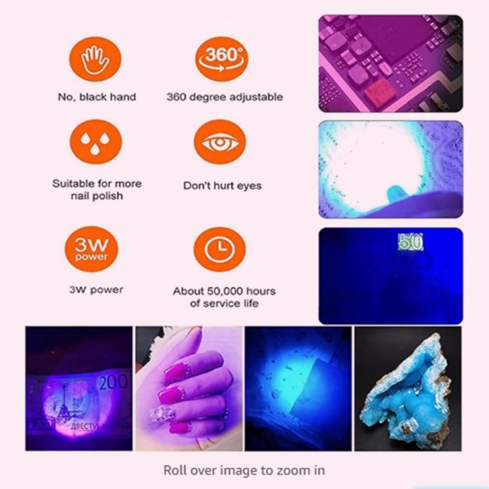 휴대용 5W/3W UV LED 네일 램프, 조절 가능한 - Uv Led Lamp Nail 리뷰 및 가격
